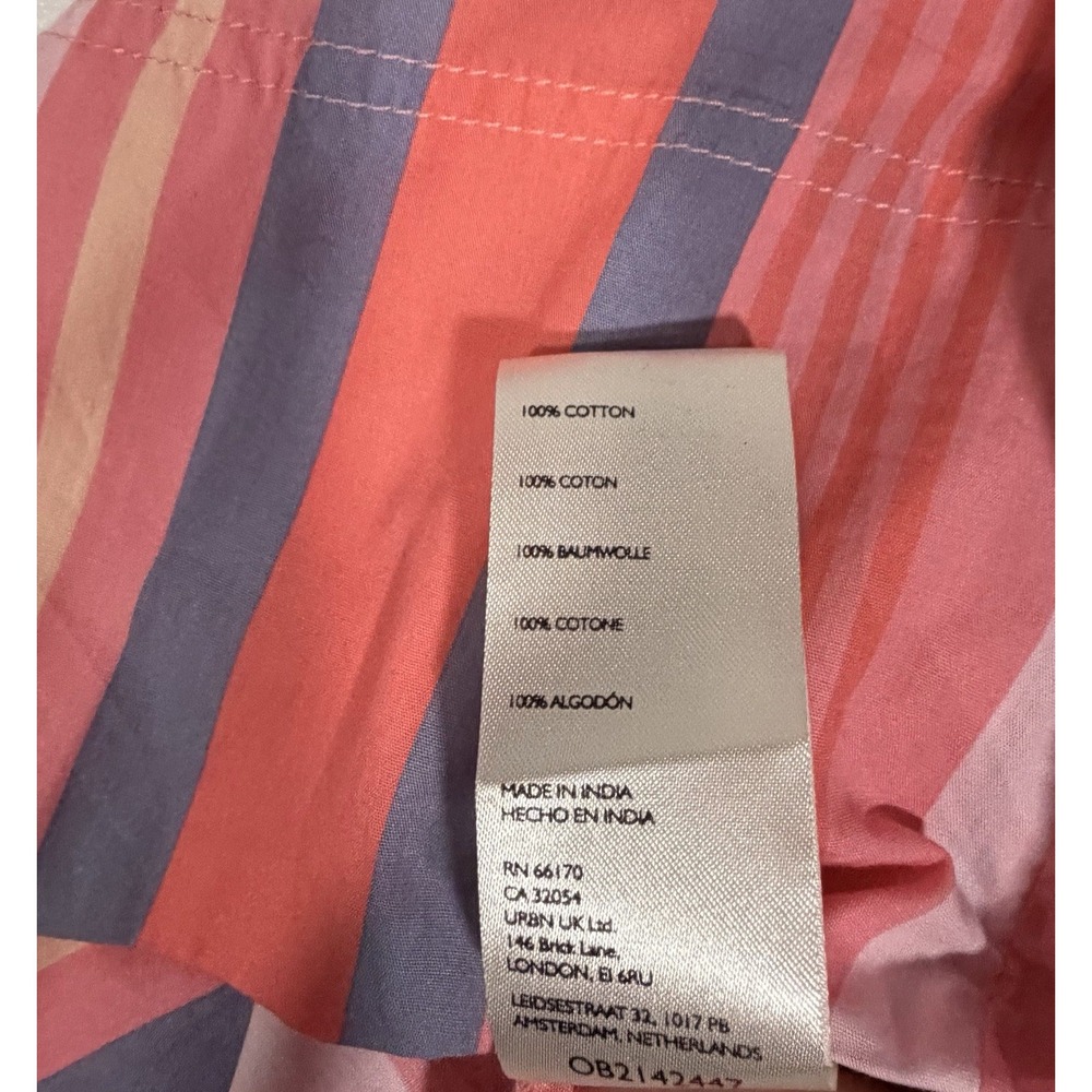 Free People NWT Woman's S Primavera Stripe Midi Dress Pink Coral & Blue NWT - Picture 8 of 11